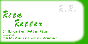 rita retter business card